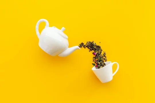 Tea being poured to represent a calm Japanese tea ritual